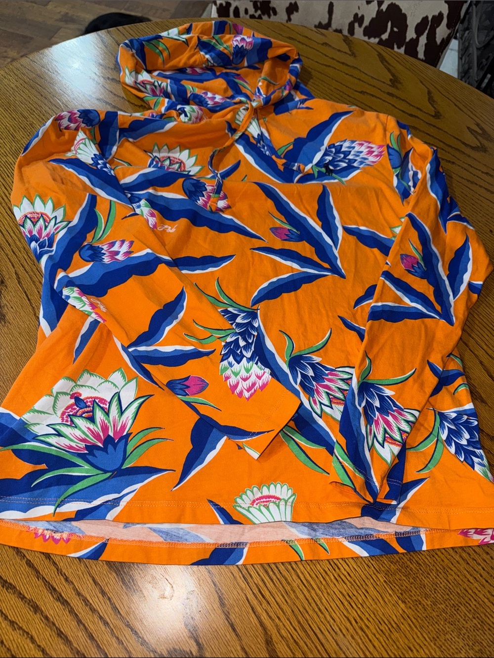 Ralph Lauren Orange Tropical Floral Hoodie